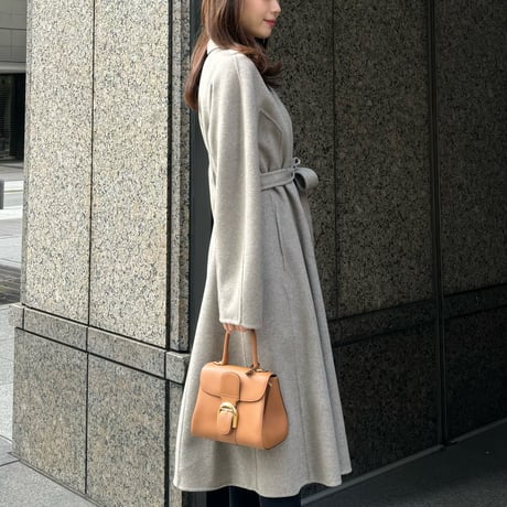 cashmere wool flare long coat