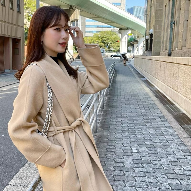 Handmade shawl collar wool coat | ENEU