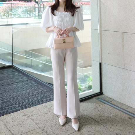 【9/17~再受注予約】stretch semi flare pants