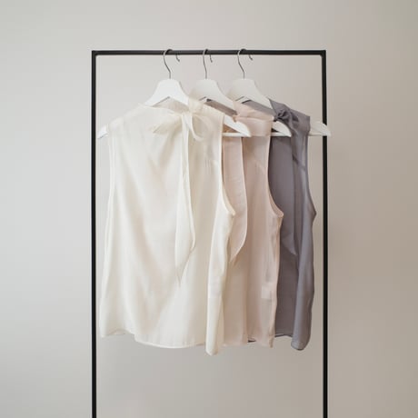 【6/4~再受注予約】ribbon sheer blouse