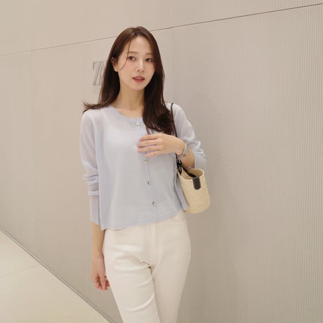 【6/4~再受注予約】macaron sheer cardigan