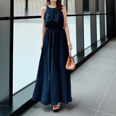 halter neck long op