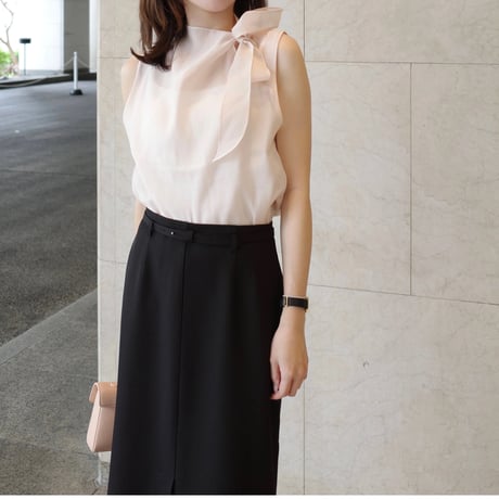【6/4~再受注予約】ribbon sheer blouse