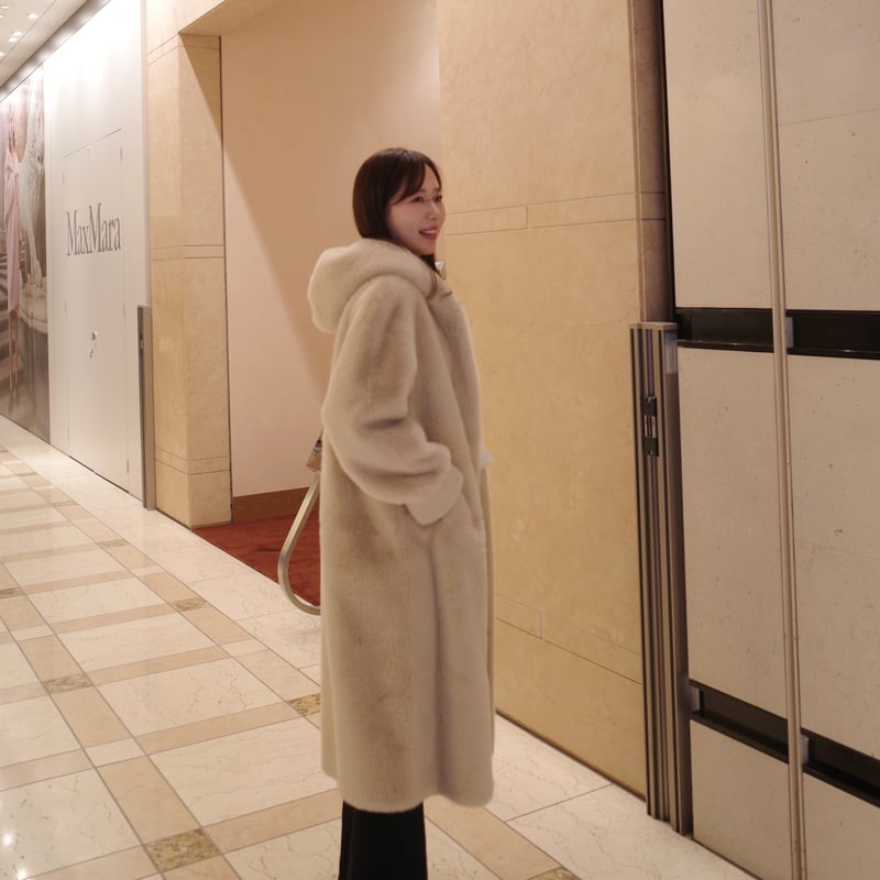 即日発送！　carla Eco fur hood coat 1/22~受注予約】eco fur hood long coat | ENEU