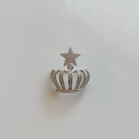 star × crown brooch