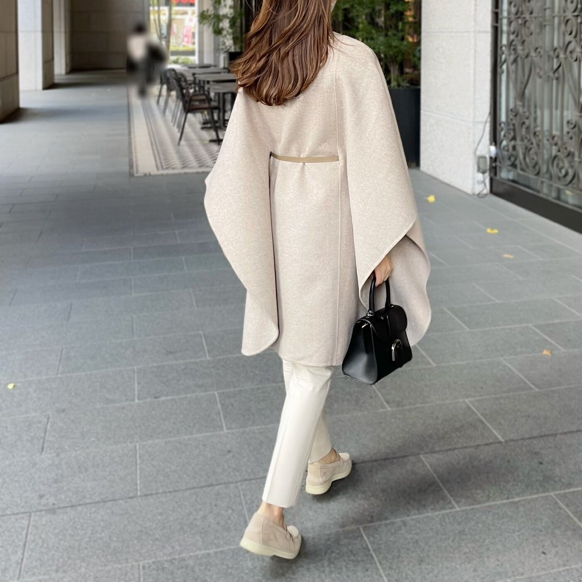 Handmade herringbone cape coat | ENEU