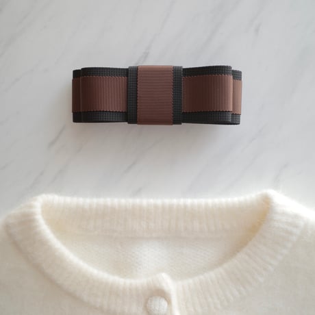 bicolor ribbon barrette