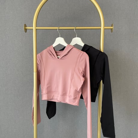 hood cropped cutsew (pilates wear)
