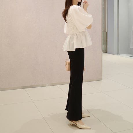 【9/17~再受注予約】stretch semi flare pants