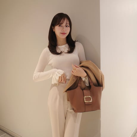 【9/17~再受注予約】bell sleeve rib knit