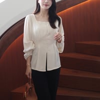 【10/1~再受注予約】balloon sleeve bowtie blouse