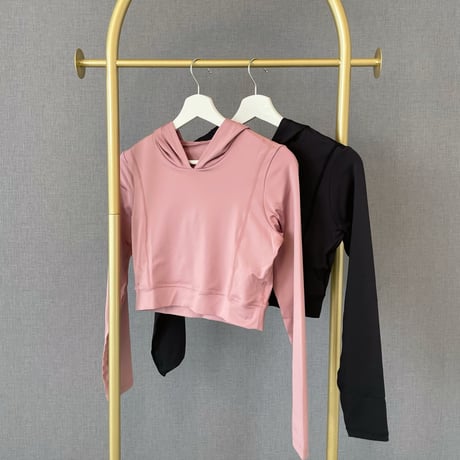 hood cropped cutsew (pilates wear)