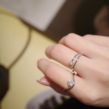 bijou wave line ring (316L)