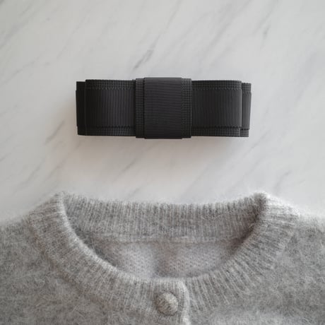 bicolor ribbon barrette