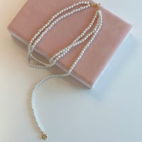 mini heart pearl necklace