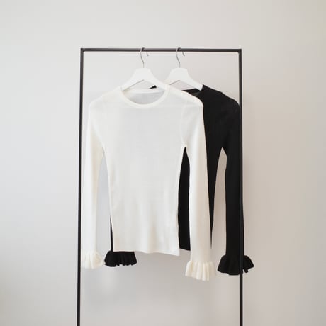 【9/17~再受注予約】bell sleeve rib knit