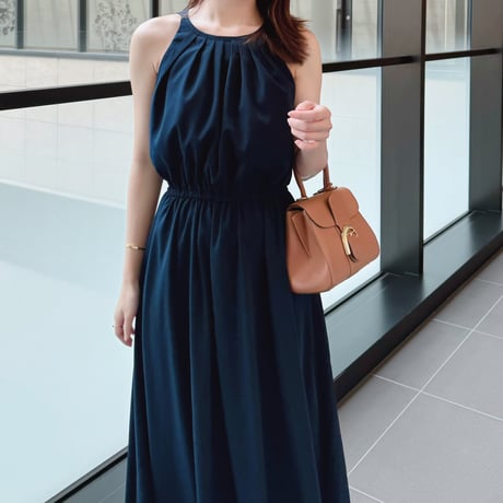 halter neck long op