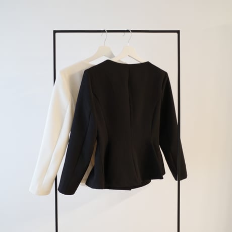 【10/15~再受注予約】boatneck peplum jacket