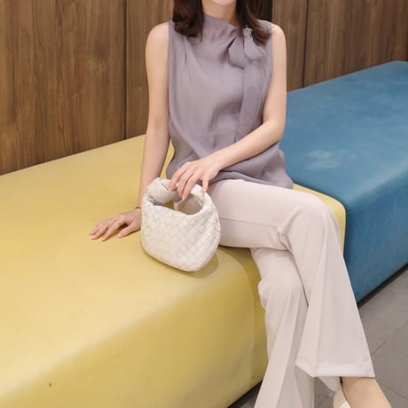 【6/4~再受注予約】ribbon sheer blouse