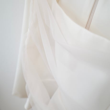 【9/17~再受注予約】front tulle peplum blouse