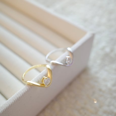 bijou wave line ring (316L)