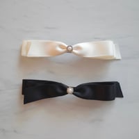 【3/30再入荷】point bijou ribbon barrette