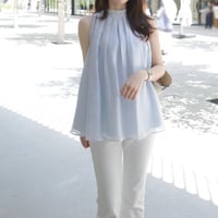 【6/4~再受注予約】bloom halter neck blouse