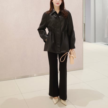 【9/17~再受注予約】drawstring leather jacket