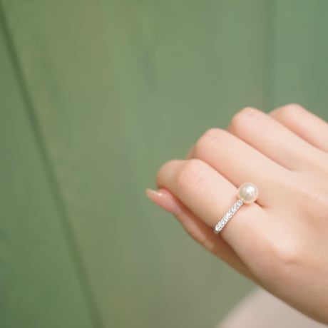 【6/22再入荷】 knock pearl ring