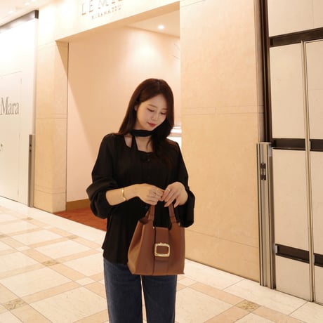 【10/1~再受注予約】balloon sleeve bowtie blouse