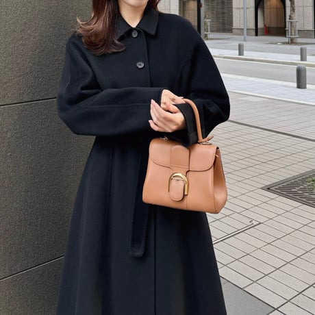 cashmere wool flare long coat