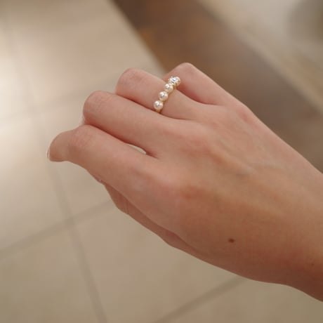 【10/8~再受注予約】line pearl ring