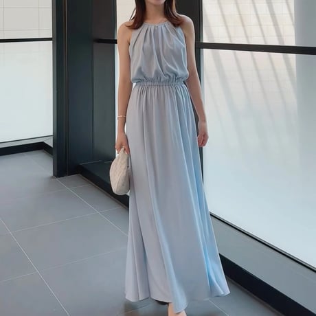 halter neck long op