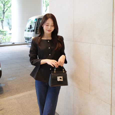 【10/15~再受注予約】boatneck peplum jacket