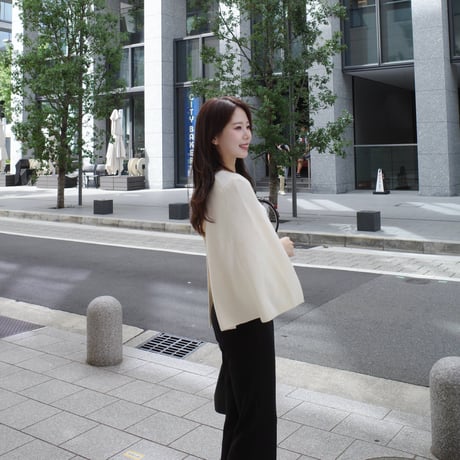 【10/1~再受注予約】 Cape wool knit