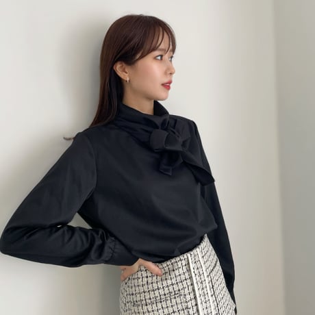 side bowtie blouse