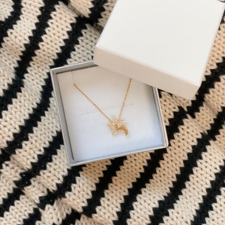 moon star long necklace