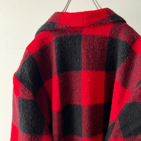 Vintage Check Pattern Wool Tailored JKT (made in USA)
