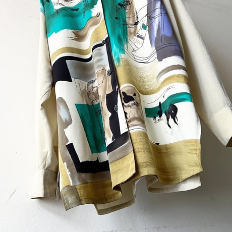 Vintage Art Pattern Shirt Blouse