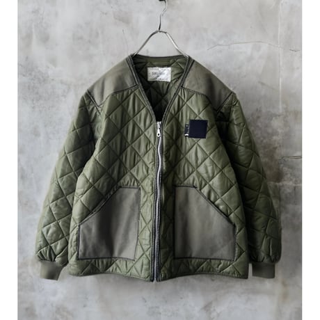 French Remake Brand " Slow Stone " made 80's Belgium Army Quilting JKT(Mサイズ)