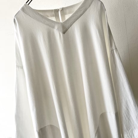 Side Frill Cotton Pullover Dress