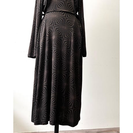 Vintage Geometric Pattern China Design Maxi Dress