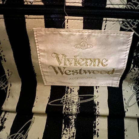 Vivienne Westwood Leather Ribbon Orb Boston Bag