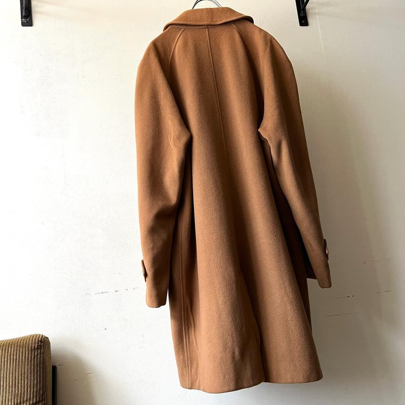 Old Burberry Cashmere Wool Balmacaan Coat (made