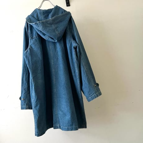 90's Denim & Co. Denim Duffel Coat