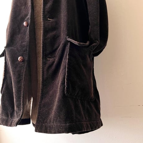 Old Fur & Corduroy Half Coat