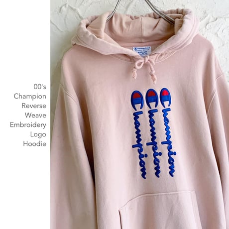 00's Champion Reverse Weave 刺繍ロゴパーカー