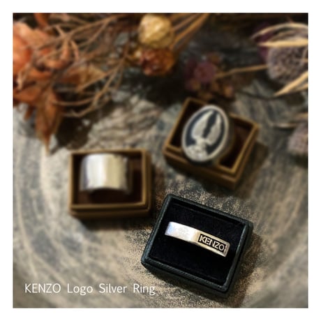 KENZO Logo Silver Ring