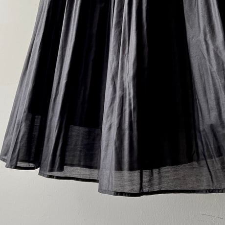 Black Color Long Tiered Skirt