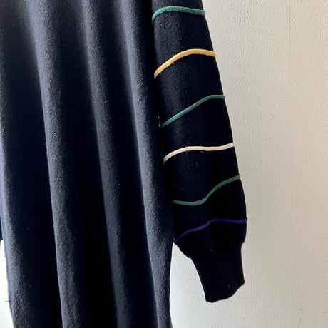 Vintage Lancel Mock Neck Design Knit Dress
